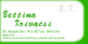 bettina krivacsi business card